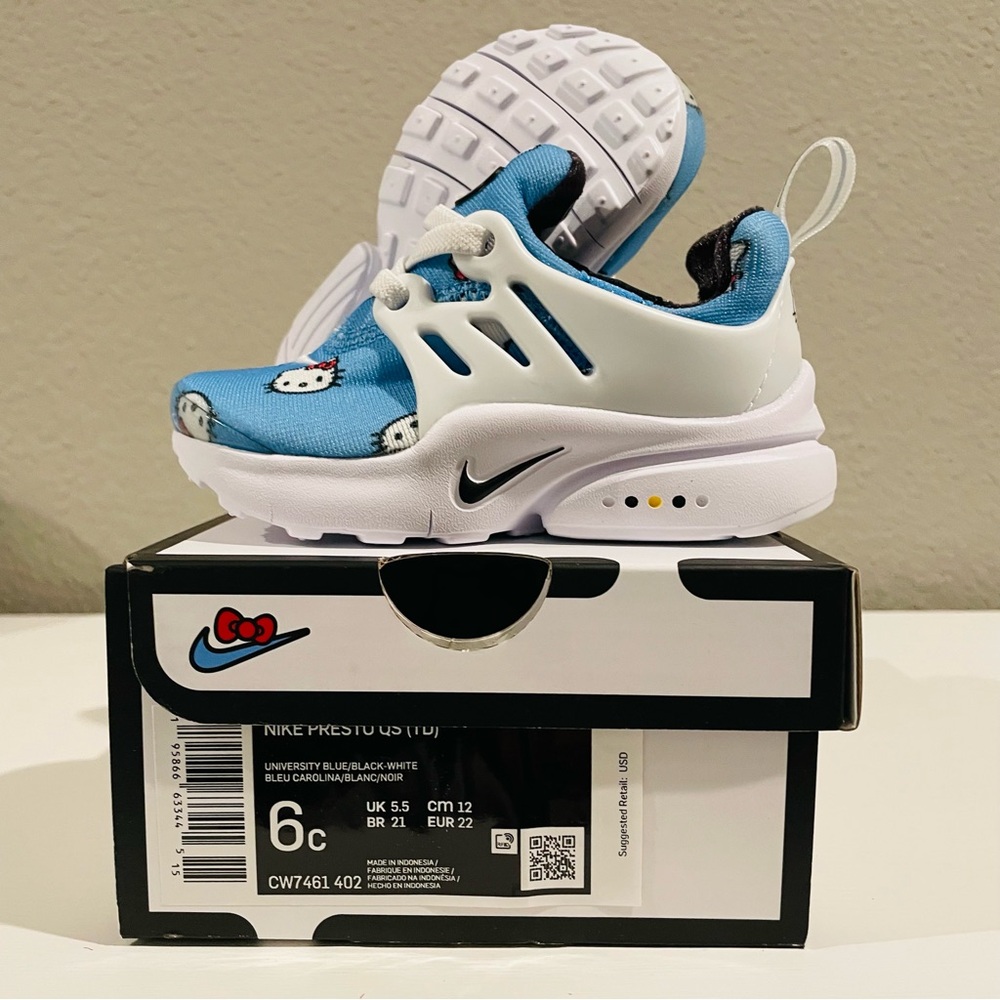 Nike Hello Kitty Presto (TD), Size 6c, University Blue Black White